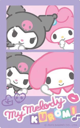a picture of kuromi and my melody from the sanrio company