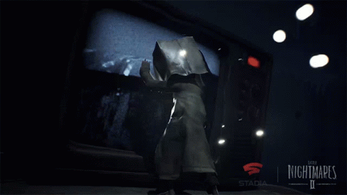 Sucked Up By The Television Mono GIF - Sucked Up By The Television Mono Little Nightmares2 GIFs