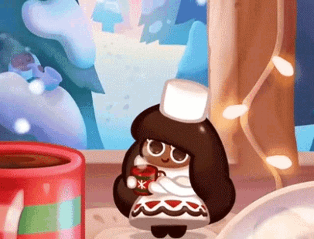 Hot Cocoa Cookie Cookie Run GIF - Hot Cocoa Cookie Cookie Run Hot Chocolate GIFs