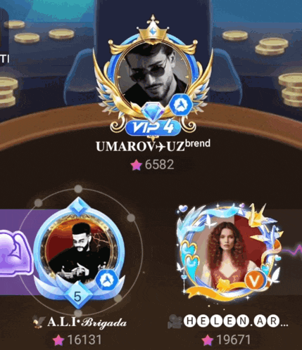 a screenshot of a video game shows a man named umarov and a woman named helenar