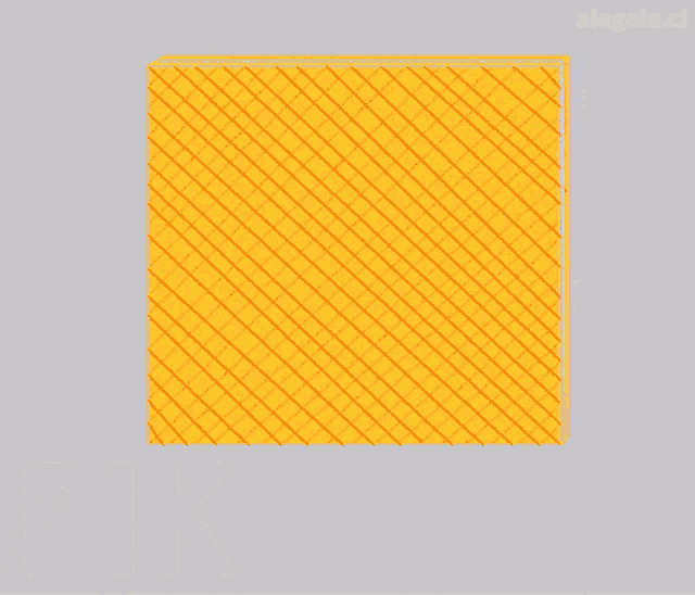 an advertisement for la galleta cuadrada con sabor a pico shows a yellow square with a bite taken out of it