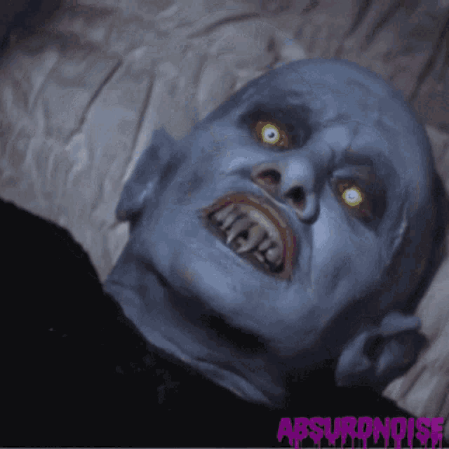 a picture of a monster with the words absurdnoise written on it