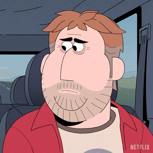 a man with a beard is sitting in the back seat of a car with a netflix logo on the bottom