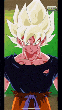 a screenshot of a video game shows a character called goku