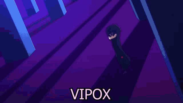 a cartoon character with the name vipox on the bottom