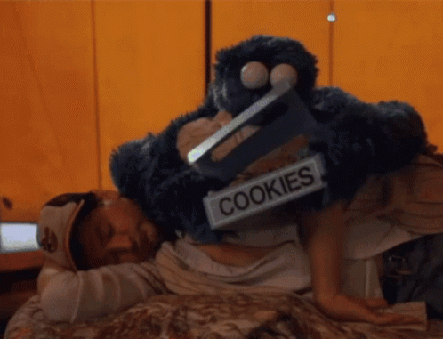 Cookie Monster Cookies GIF - Cookie Monster Cookies Sleeping GIFs