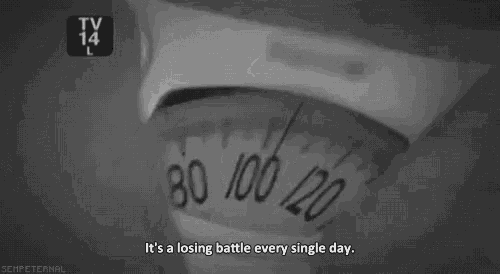 a black and white photo of a jellyfish with the words `` it 's a losing battle every single day '' .