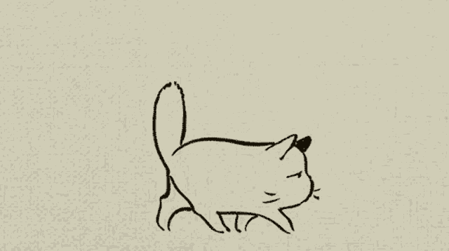 a drawing of a cat laying on its back with its eyes closed