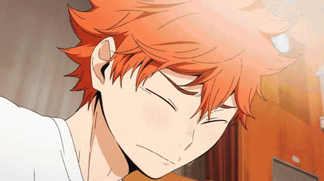 a close up of a person 's face with red hair