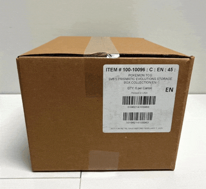 a cardboard box with a label that says item # 100-10096 c en 45