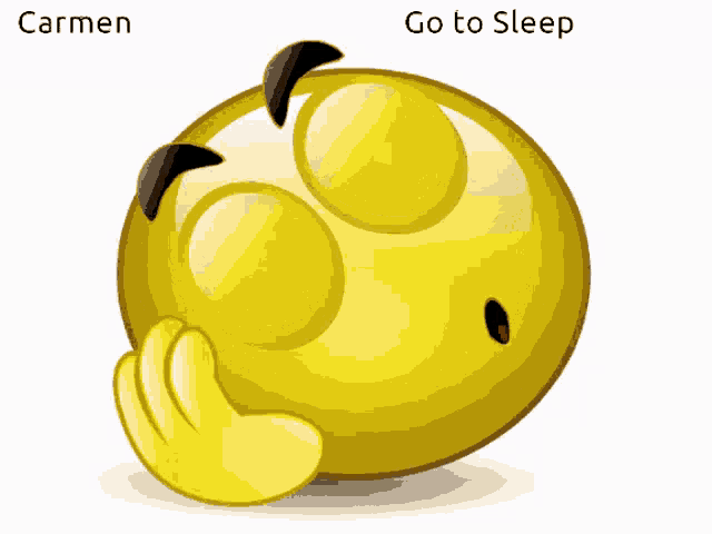 Carmen Go To Sleep Emoji GIF
