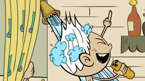 Singing In The Shower GIF - Lincoln Loud House Nickelodeon GIFs