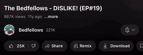 a screenshot of the bedfellows - dislike ep 19