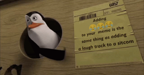 Penguin Point GIF - Penguin Point Adding A Laughing Track To Your Meme GIFs