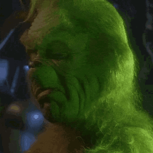 a close up of a grinch 's face with the word award written below it
