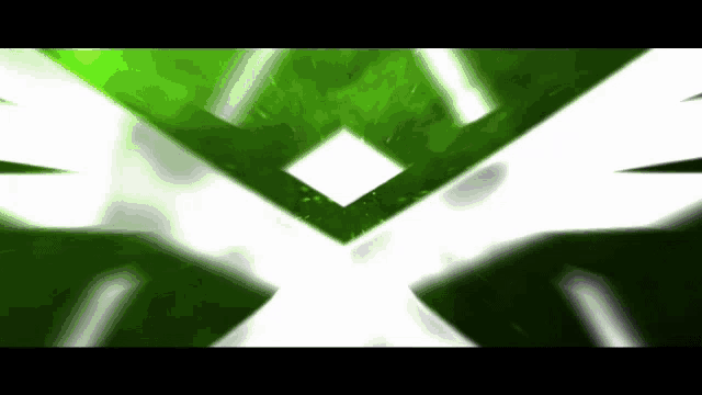 a green and white background with a square in the center