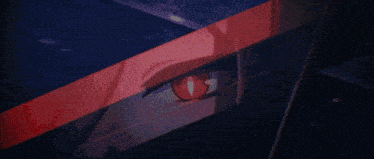 a close up of a person 's red eye