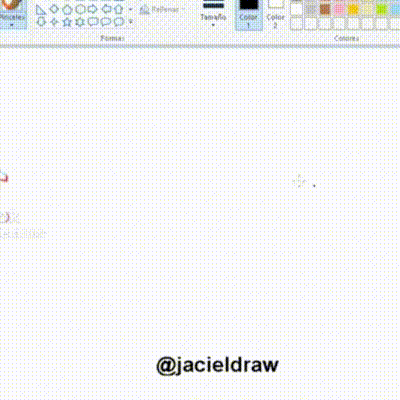 a screenshot of a drawing of a skull with a rainbow colored palette .