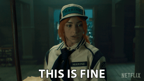 This Is Fine Nami GIF - This Is Fine Nami Emily Rudd GIFs