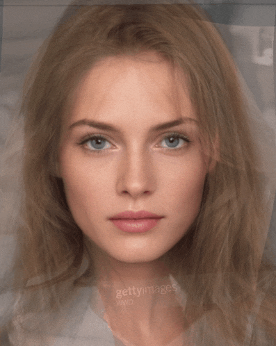 a close up of a woman 's face with the words getty images visible
