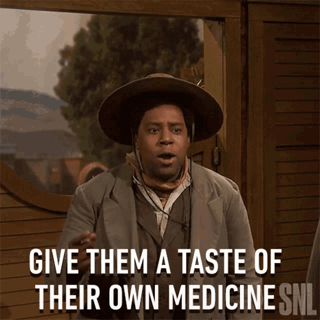 Give Them A Taste Of Their Own Medicine Saturday Night Live GIF - Give Them A Taste Of Their Own Medicine Saturday Night Live Lets Do It Like How They Do It GIFs