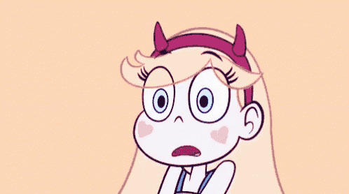 star butterfly from star vs the forces of evil is angry and holding a purple object .