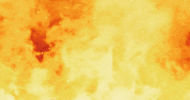 a cartoon character is surrounded by flames in a dark room