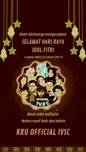 a purple poster with the words kru official ivsc