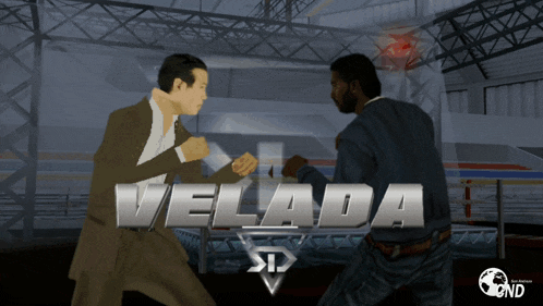 a video game called velada with two men fighting