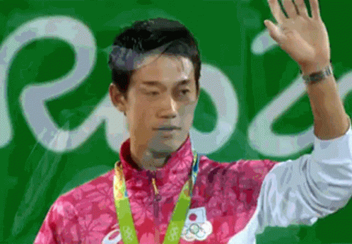 Kei Nishikori Olympics GIF - Kei Nishikori Olympics Bronze Medal GIFs