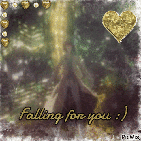 a picture of a woman with the words falling for you on it