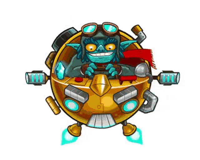 a cartoon character is flying through the air in a rocket with a helmet on .