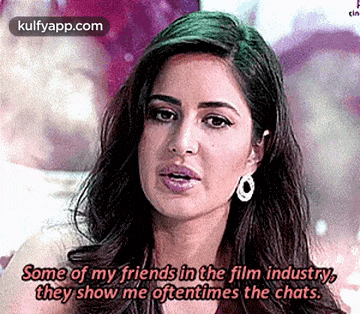a woman is talking about her friends in the film industry and they show her oftentimes the chats .