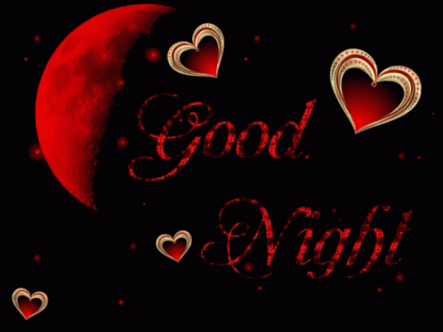 Good Night Hearts GIF - Good Night Hearts Moon GIFs