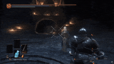 a screenshot of a video game shows a statue and a heavy gem