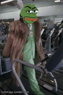 a cartoon of a frog wearing a fur coat and a necklace