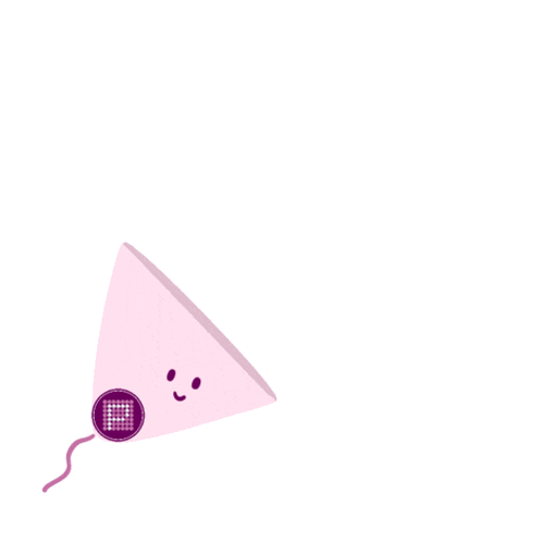 a purple balloon in a pink cone with the words happy new year