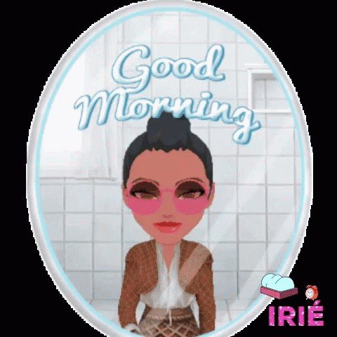 Good Morning Brushing Her Teeth GIF - Good Morning Brushing Her Teeth In Bathroom GIFs