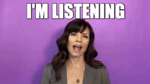 Your Happy Workplace Wendy Conrad GIF - Your Happy Workplace Wendy Conrad Im Listening GIFs