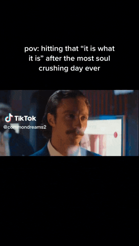 a man with a mustache is in a video that says " hitting that "