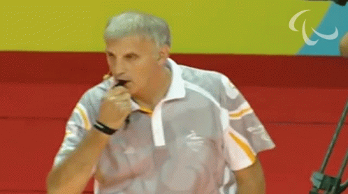 Blow A Whistle International Paralympic Committee GIF - Blow A Whistle International Paralympic Committee Paralympics GIFs