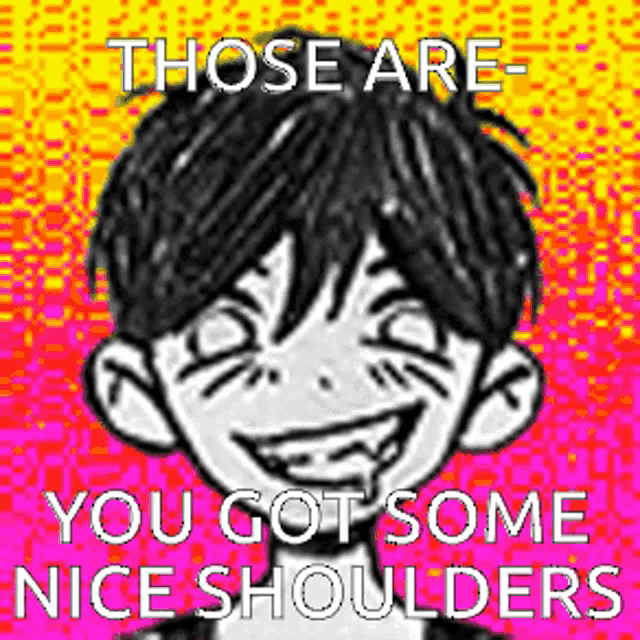 a black and white drawing of a boy with a smiley face on a colorful background .