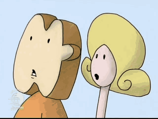 a cartoon drawing of a man and a woman with the word disney on the bottom right