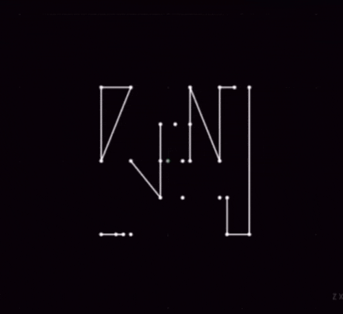 a black background with white lines and dots that says zx on the bottom