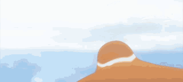 two feathers flying through a blue sky with clouds