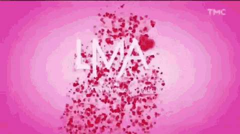 the word lima is surrounded by hearts on a pink background .