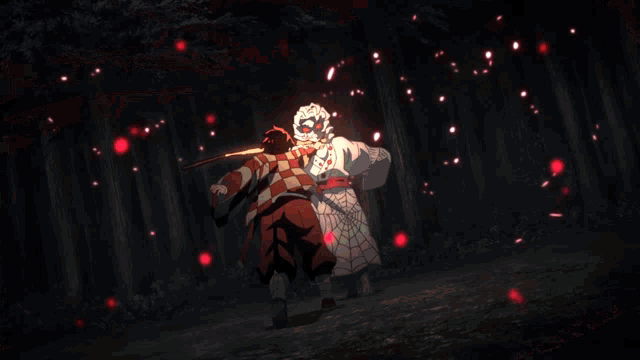a person in a red and white outfit is holding a red ring in their hand