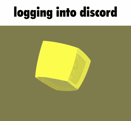 a cartoon of a circle with the words logging into discord
