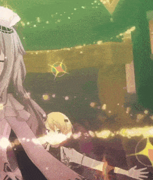 a girl and a boy are dancing in a video game .