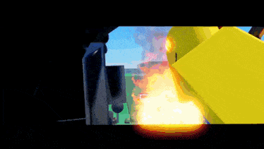 a video game character is flying through the air with a rocket coming out of his mouth
